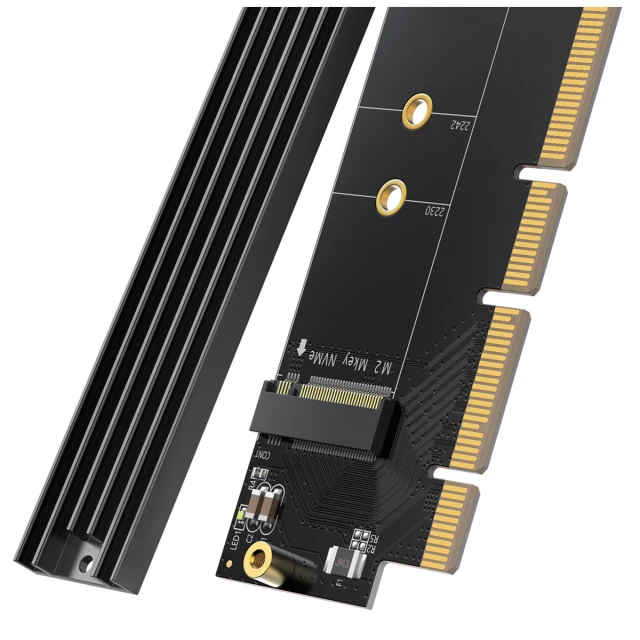 Адаптер карти розширення Ugreen PCIe 4.0x16 M.2 NVMe M-Key Black (30715-ugreen)