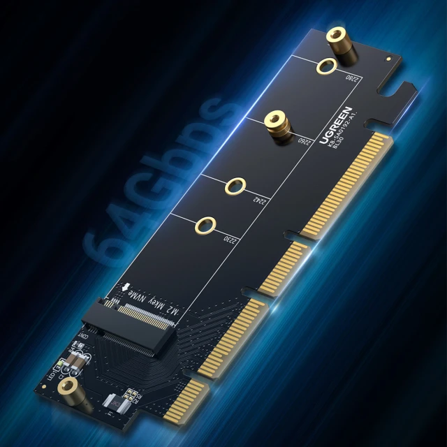 Адаптер карти розширення Ugreen PCIe 4.0x16 M.2 NVMe M-Key Black (30715-ugreen)