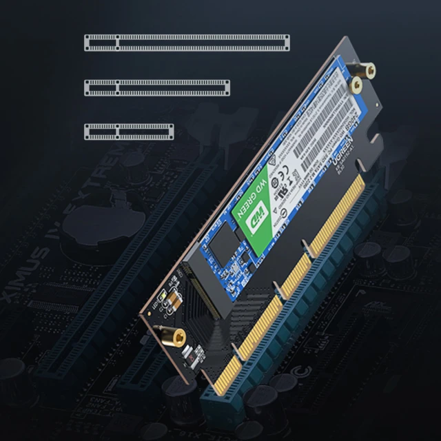 Адаптер карти розширення Ugreen PCIe 4.0x16 M.2 NVMe M-Key Black (30715-ugreen)