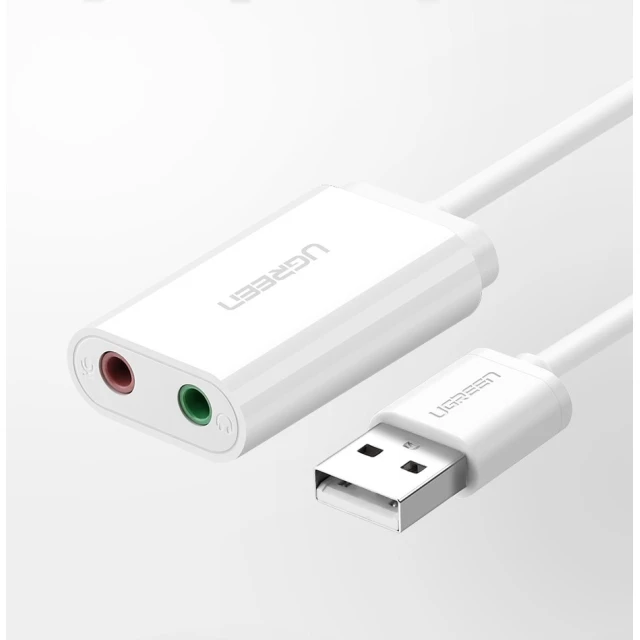 Адаптер Ugreen USB-A to 3.5mm Mini Jack 15cm Black (UGR084BLK)