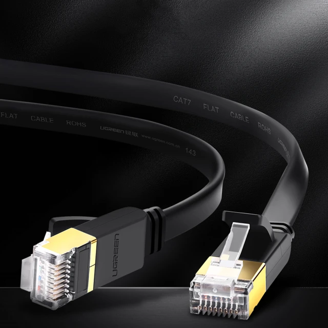 Патчкорд Ugreen Ethernet RJ45 to RJ45 10Gb/s 0.5m Black (6957303837380)
