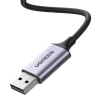 Адаптер Ugreen CM477 USB-A to AUX 3.5mm Mini Jack Grey (30757)