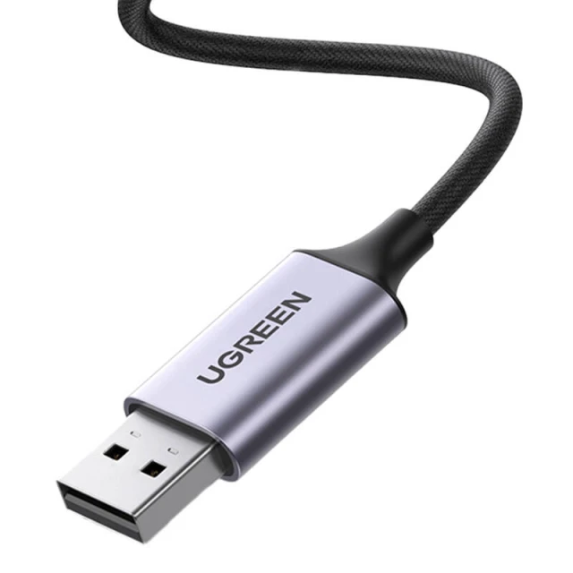 Адаптер Ugreen CM477 USB-A to AUX 3.5mm Mini Jack Grey (30757)