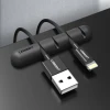 Самоклеючий органайзер Ugreen 2x Self-adhesive Organizer for 4 Cables Wires Black (6957303837625)