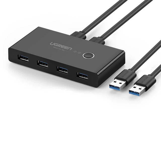 Переключатель Ugreen HUB Switch 4x USB-A 2.0 Black (UGR282)