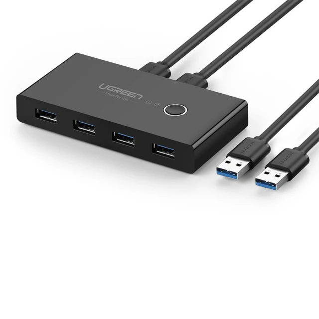 Перемикач Ugreen HUB Switch 4x USB-A 3.2 Gen 1 Black (UGR281)