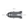 Автомобільний зарядний пристрій Ugreen Quick Charge USB Type-C/USB-A 24W Gray (UGR1113GRY)