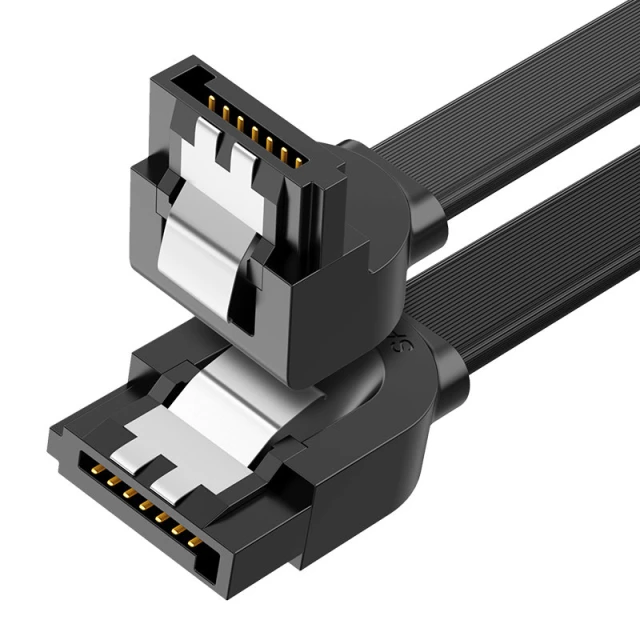 Кабель Ugreen Angled SATA 3.0 0.5m Black (6957303837977)