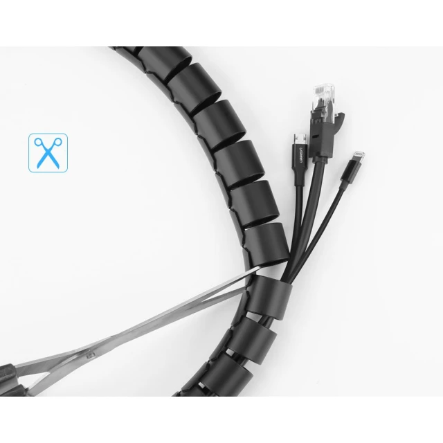 Кабельный органайзер Ugreen Mask Cable Organizer 1.5m Black (6957303838189)