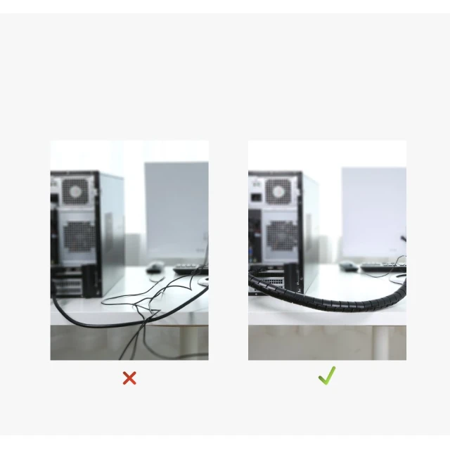 Кабельний органайзер Ugreen Mask Cable Organizer 3m Black (UGR458BLK)
