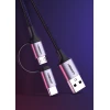 Кабель Ugreen 2-in-1 USB-A/micro USB/USB Type-C 2.4A 1m Black (UGR243BLKGRY)