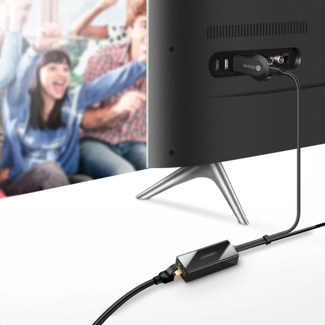 Адаптер Ugreen USB-A 100Mbps to Chromecast 1m Black (6957303839858)