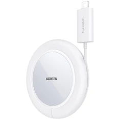 Бездротовий зарядний пристрій Ugreen with Silicone Case 15W White with MagSafe (UGR1223WHT)