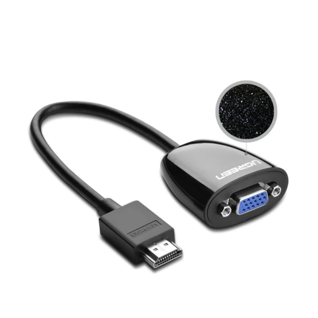 Адаптер Ugreen HDMI (Male) to VGA (Female) FHD Black (UGR611BLK)