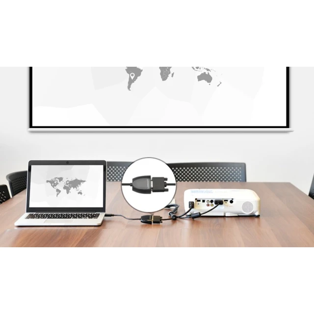Адаптер Ugreen HDMI (Male) to VGA (Female) FHD Black (UGR611BLK)