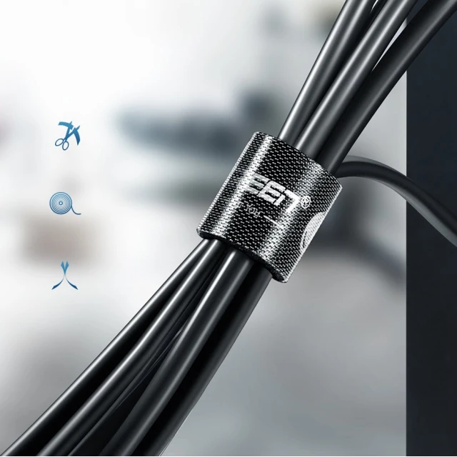 Органайзер для кабеля Ugreen Velcro Cable Organizer 2m Black (6957303843541)
