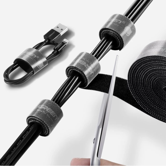 Органайзер для кабеля Ugreen Velcro Cable Organizer 2m Black (6957303843541)
