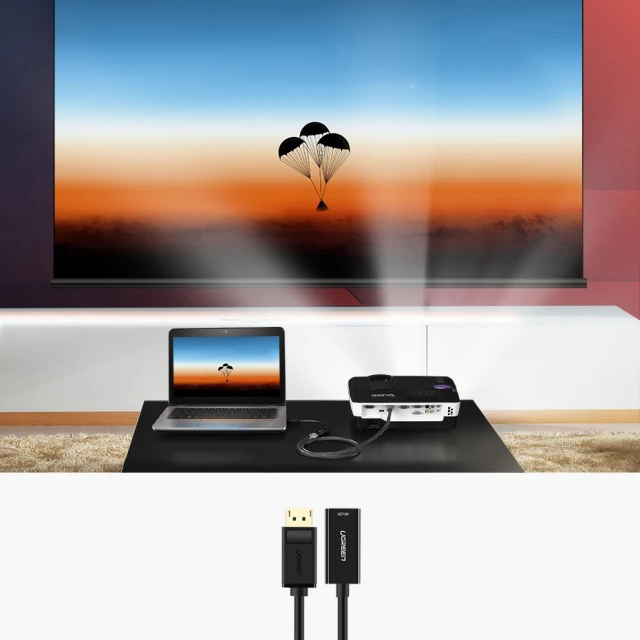 Адаптер Ugreen DisplayPort to HDMI 1080р 60Hz 12bit Black (UGR378)