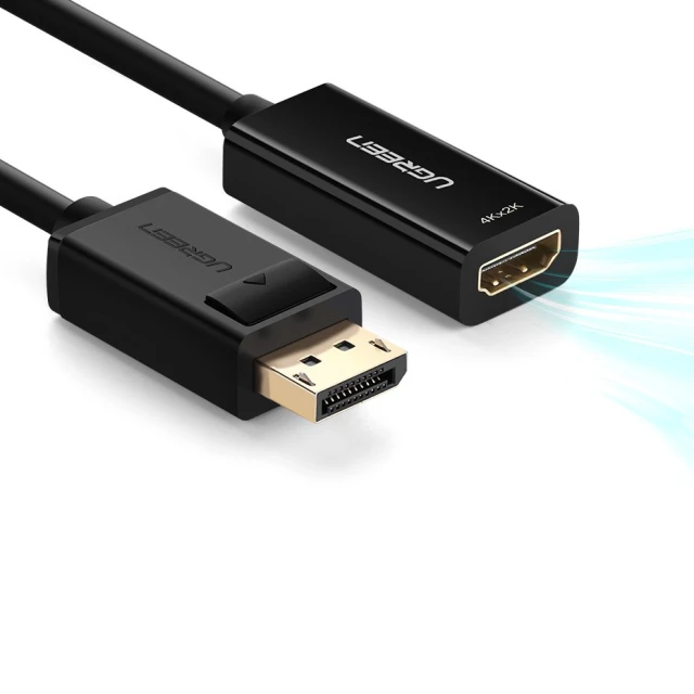 Адаптер Ugreen DisplayPort to HDMI 1080р 60Hz 12bit Black (UGR378)