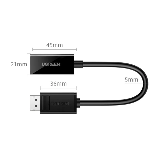 Адаптер Ugreen DisplayPort to HDMI Black (6957303843633)