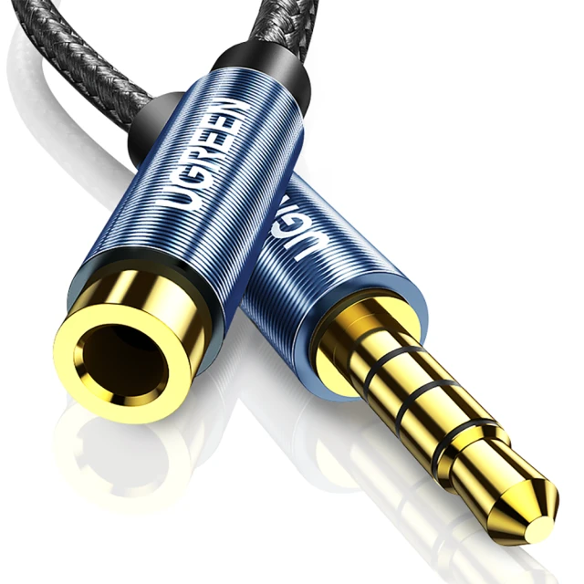 Адаптер Ugreen AUX Mini Jack 3.5mm 2m Blue (6957303846757)