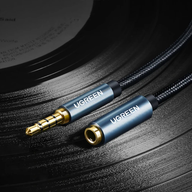 Адаптер Ugreen AUX Mini Jack 3.5mm 2m Blue (6957303846757)