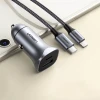 Автомобільний зарядний пристрій Ugreen USB-A/USB-C 30W Grey (6957303848584)