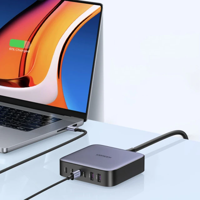 Багатопортовий зарядний пристрій Ugreen 200W PPS 4x USB Type-C/2x USB-A Gray (6957303849147)