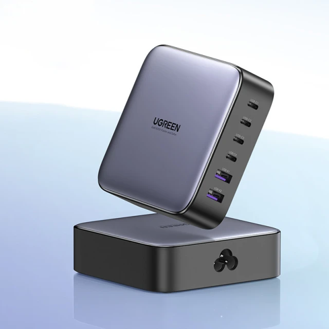 Багатопортовий зарядний пристрій Ugreen 200W PPS 4x USB Type-C/2x USB-A Gray (6957303849147)