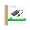 Адаптер Ugreen USB-A to 3.5mm Mini Jack with Volume Control 15cm Black (UGR084BLK)