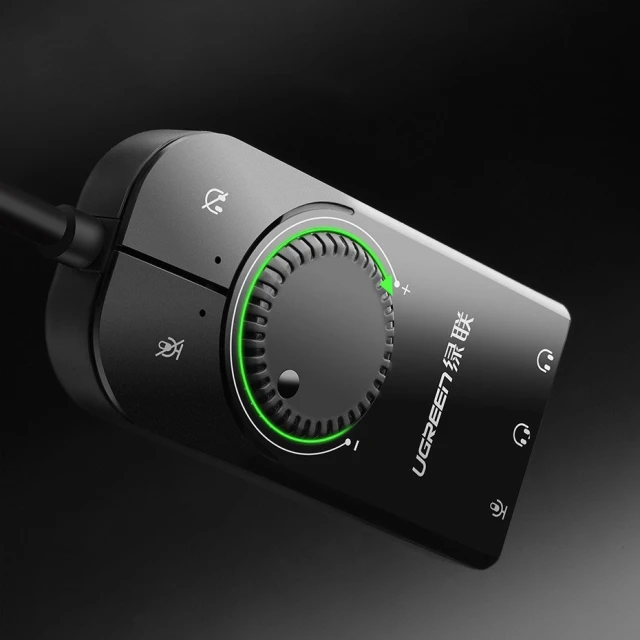 Адаптер Ugreen USB-A to 3.5mm Mini Jack with Volume Control 15cm Black (UGR084BLK)