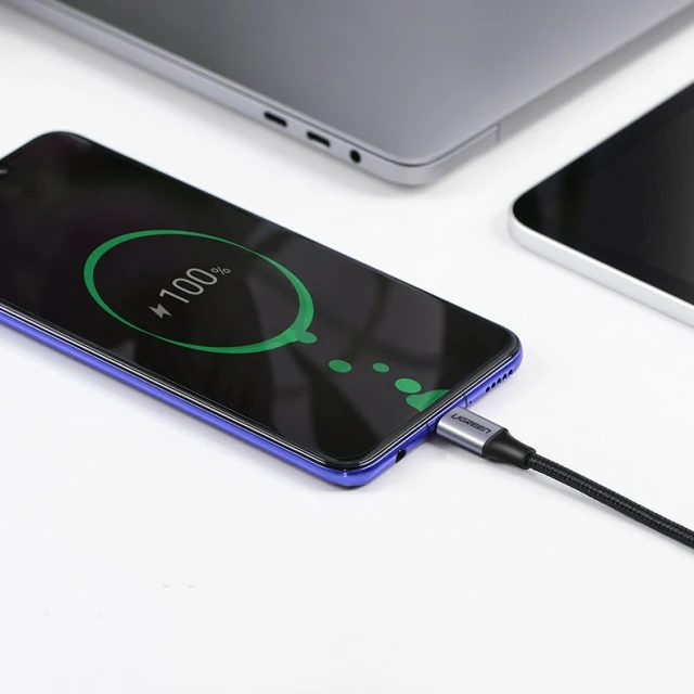Кабель Ugreen USB Type-C to USB Type-C 60W 20V 3A 1m Black Gray (6957303851232)