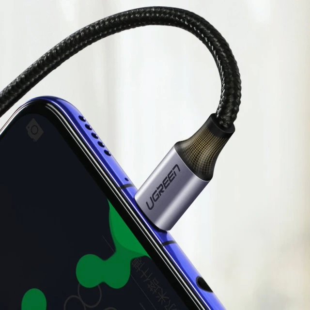 Кабель Ugreen USB Type-C to USB Type-C 60W 20V 3A 2m Black Gray (UGR1127BLK)