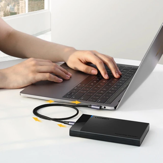 Кабель Ugreen USB Type-C to USB Type-C 60W 20V 3A 2m Black Gray (UGR1127BLK)