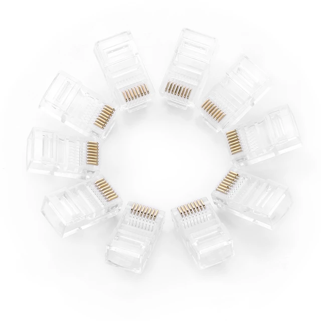 Наконечники Ugreen RJ45 8P8C UTP Cat.5 | Cat.5e Transparent (100 Pack) (50246-ugreen)