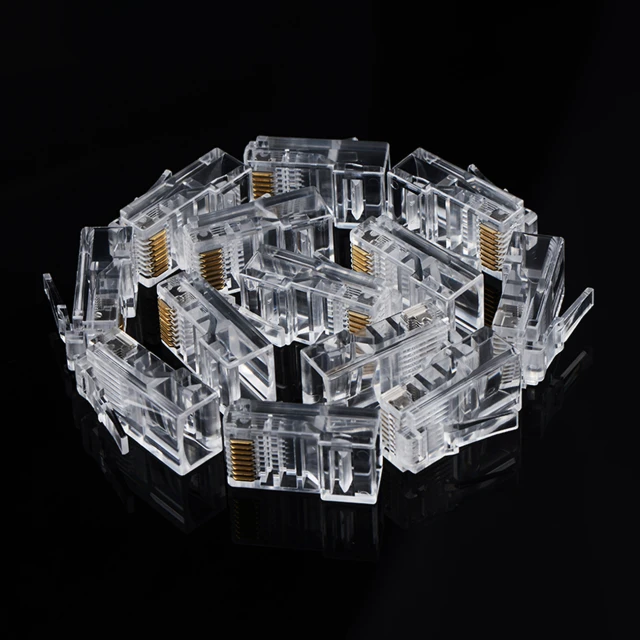 Наконечники Ugreen RJ45 8P8C UTP Cat.5 | Cat.5e Transparent (100 Pack) (50246-ugreen)