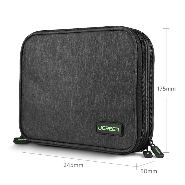 Чохол Ugreen HDD SSD Phone Cables Accessories 24.5cm x 17.5cm x 5cm Gray (UGR700GRY)
