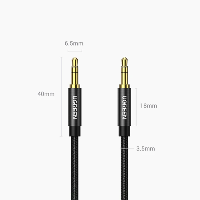 Кабель Ugreen Audio Cable 2x Mini Jack 2m Black (6957303853632)