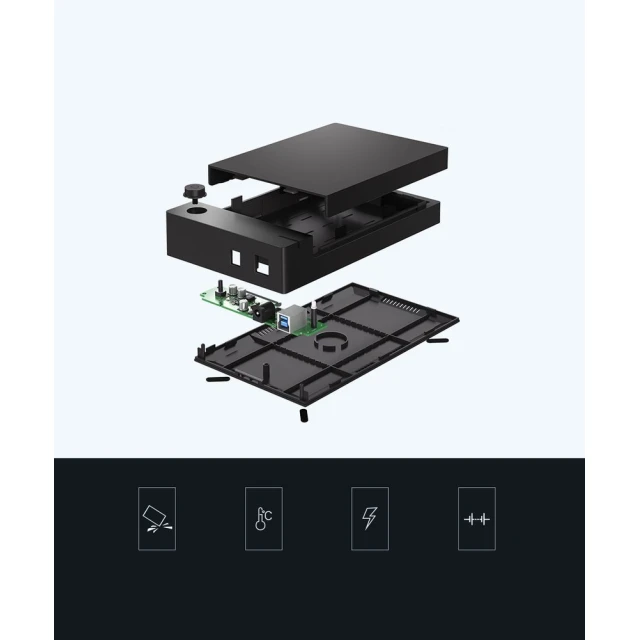 Корпус для зовнішнього жорсткого диска Ugreen HDD SATA 3.5