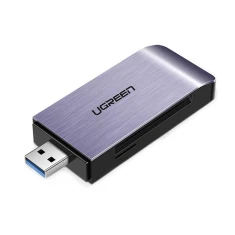 Адаптер Ugreen SD/micro SD/CF/MS Card Reader for USB-А Gray (UGR324SLV)