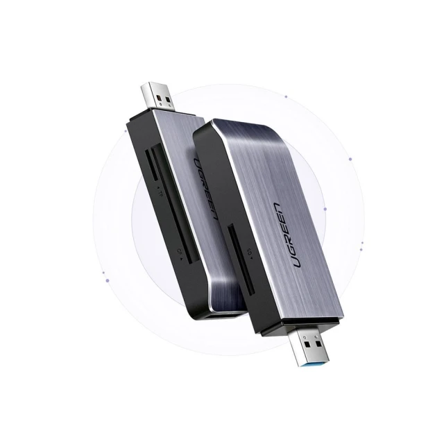 Адаптер Ugreen SD/micro SD/CF/MS Card Reader for USB-А Gray (UGR324SLV)