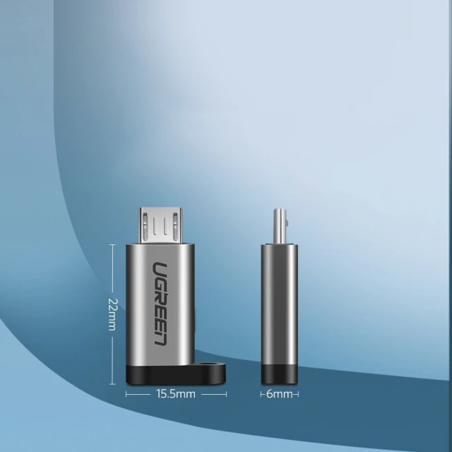 Адаптер Ugreen USB Type-C to micro USB Gray (6957303855902)