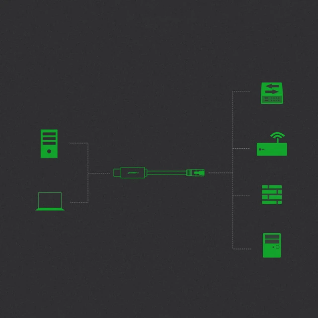 Кабель Ugreen USB-A to Ethernet RJ45 1.5m Black (UGR597BLK)