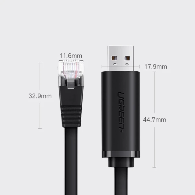 Кабель Ugreen USB-A to Ethernet RJ45 1.5m Black (UGR597BLK)