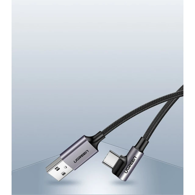 Кабель Ugreen USB-A to USB Type-C 3A 1m Gray (6957303859412)