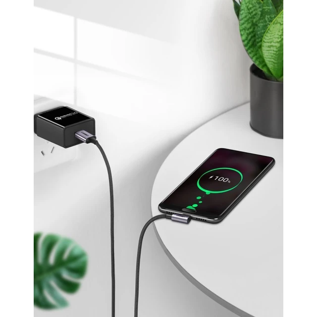 Кабель Ugreen USB-A to USB Type-C 3A 2m Gray (UGR1129BLK)