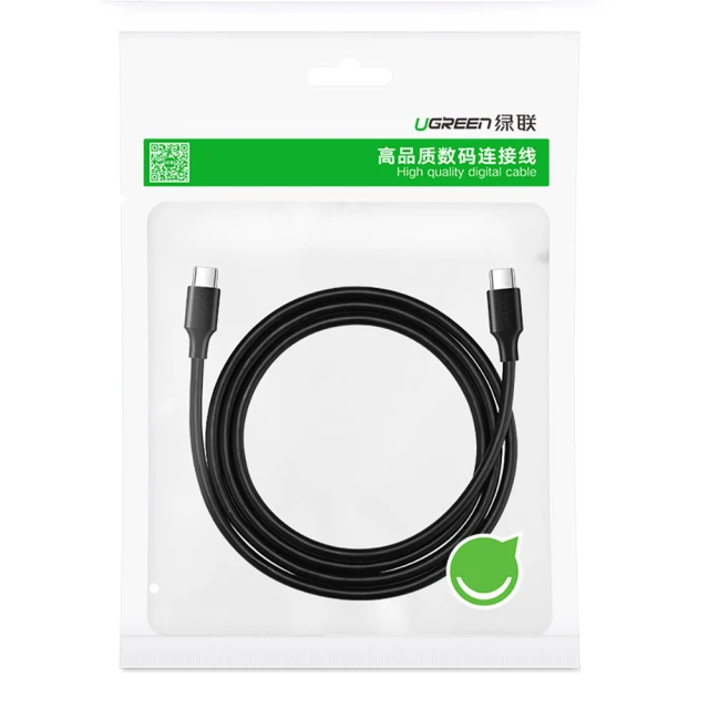 Кабель Ugreen USB Type-C 3A 1.5m Black (6957303859986)
