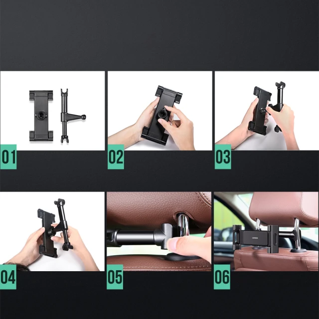 Автодержатель Ugreen Car Holder on the Headrest Black (UGR283)