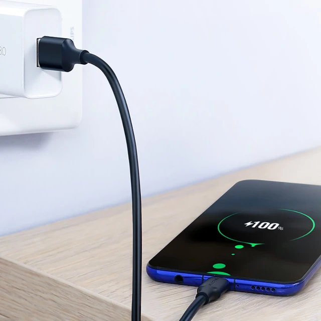 Кабель Ugreen Quick Charge USB-A to USB Type-C 3A 0.25m Black (6957303861149)