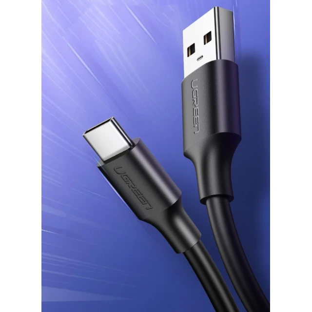 Кабель Ugreen USB-A to USB Type-C 3A 1.5m Black (6957303861170)
